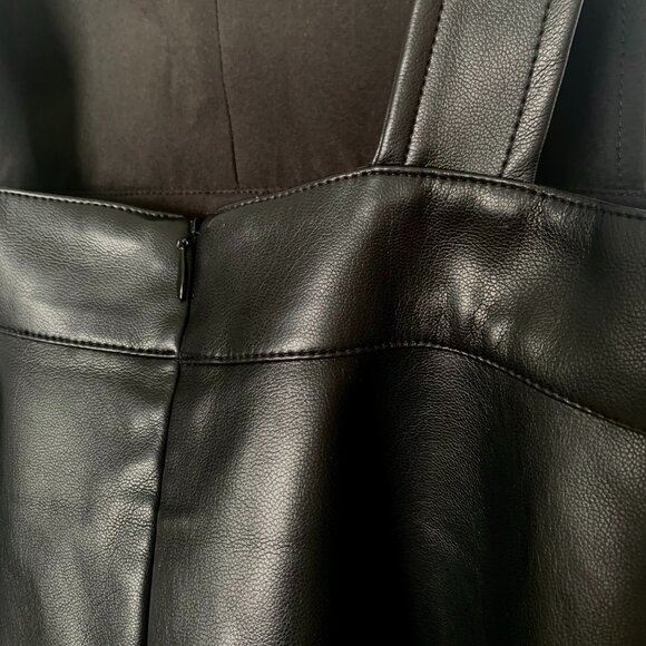 Akira Faux Leather Black Overalls Dress Whimsigoth Fairy Vampire Goth Vampire - Picture 10 of 15